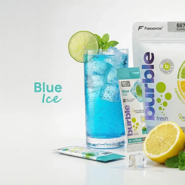Burble Fresh Blue Ice com Lemon Lime